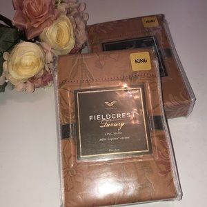 FIELDCREST Luxury King Sham 100% Supima Cotton 400 TC 060 07 0303 Salmon